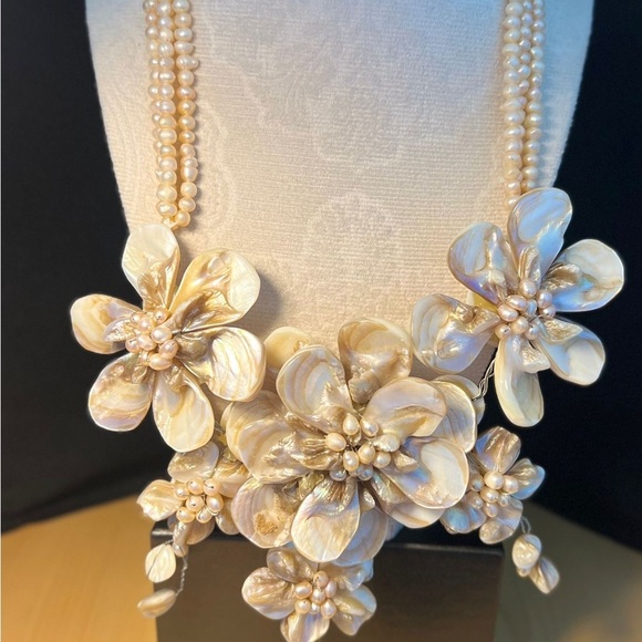 Natural Mother-of-Pearl Necklace - Picture 1 of 2